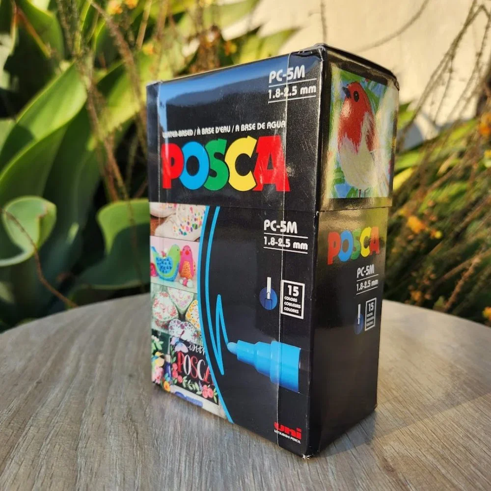 NEW 15 POSCA Paint Markers 5M Medium Tip Acrylic Paint Pens Art Supplies